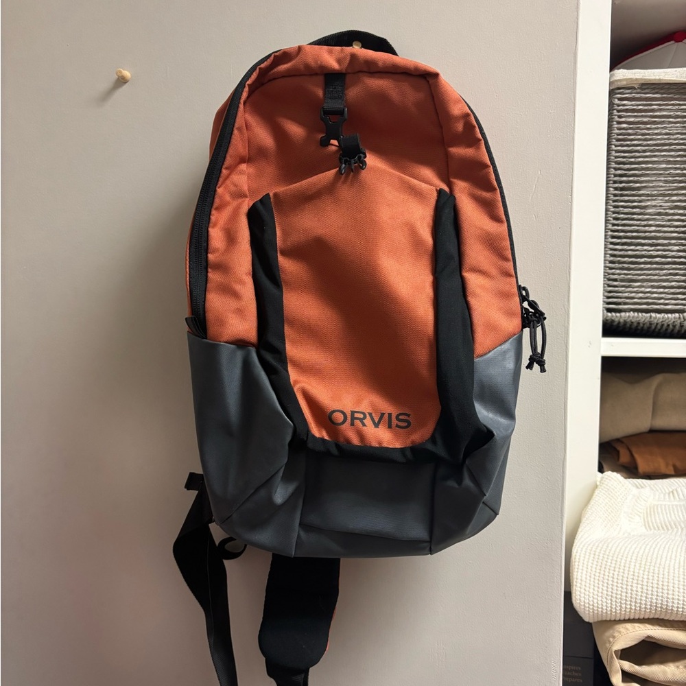 Orvis Men's Orange and Gray Backpack